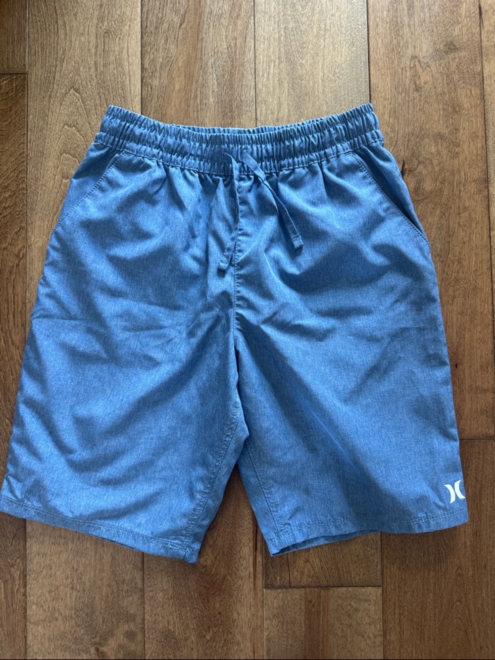 Hurley Light Blue Elastic Waist Swim Shorts boys M